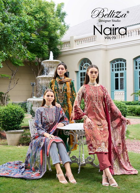 Naira Vol 73 By Belliza Cotton Printed Dress Material Wholesale Shop In Surat
