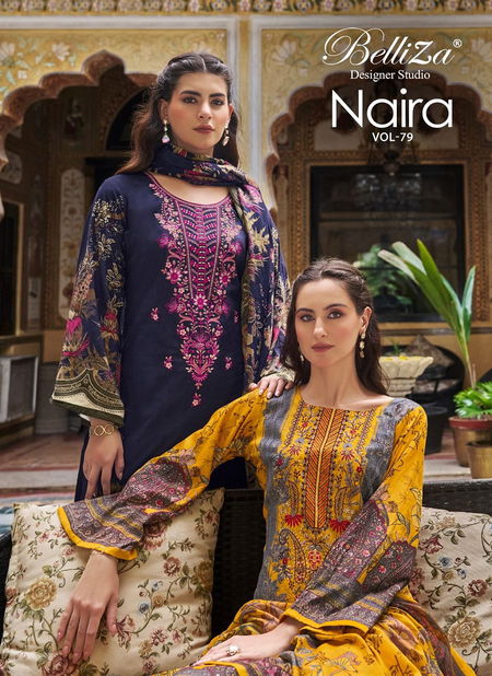 Naira Vol 79 By Belliza Cotton Printed Dress Material Suppliers In India Catalog