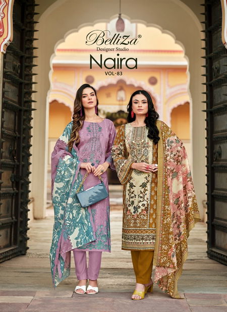 Naira Vol 83 By Belliza Cotton Printed Dress Material Wholesale Shop In Surat Catalog