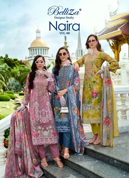 Naira Vol 88 By Belliza Cotton Printed Dress Material Exporters In India Catalog