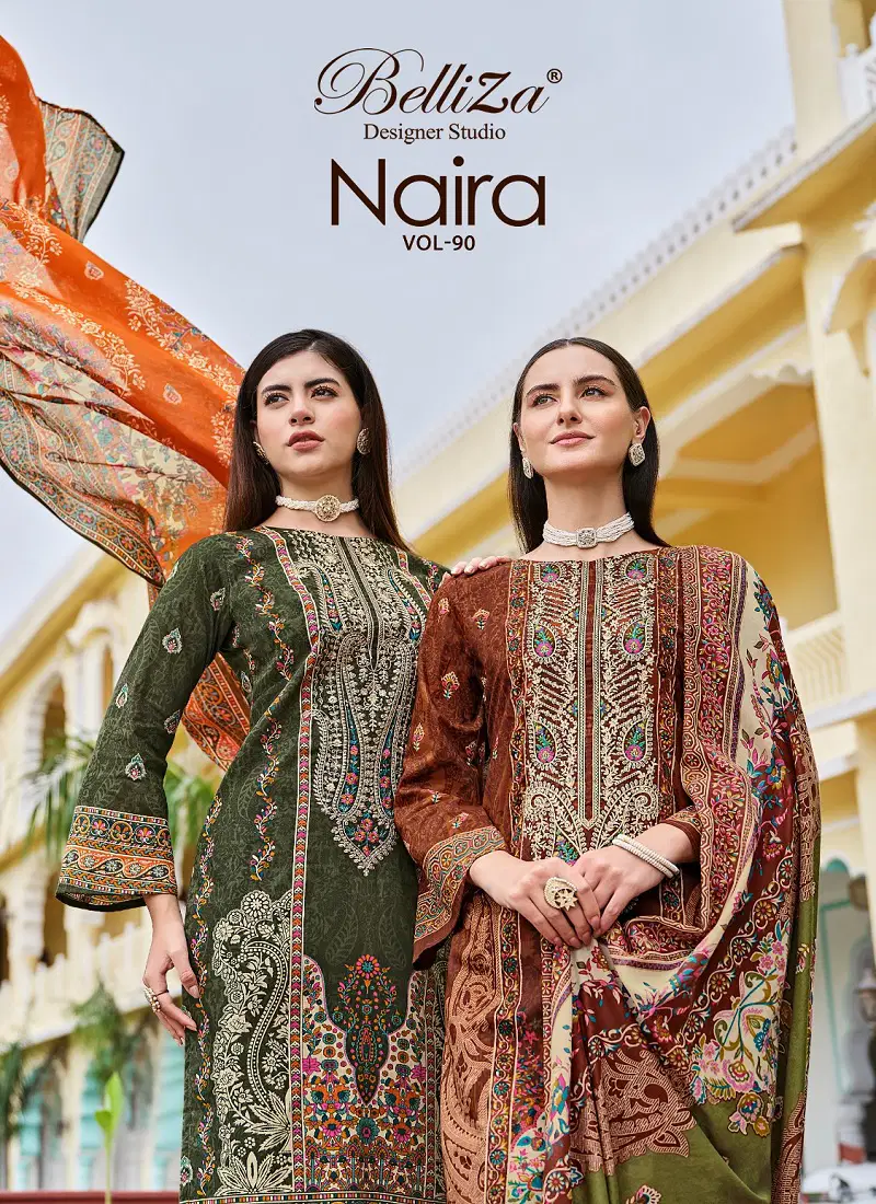 Naira Vol 90 By Belliza Cotton Printed Dress Material Wholesalers In Delhi Catalog