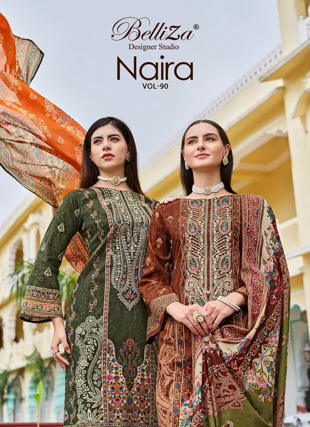 Naira Vol 90 By Belliza Cotton Printed Dress Material Wholesalers In Delhi