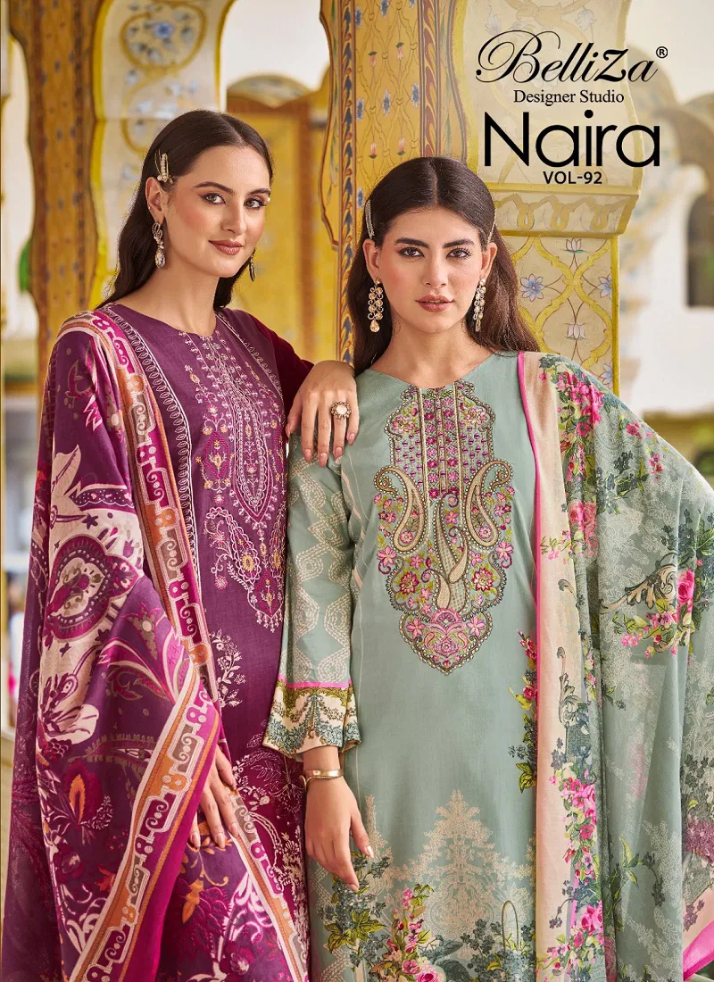 Naira Vol 92 By Belliza Cotton Printed Dress Material Exporters In India