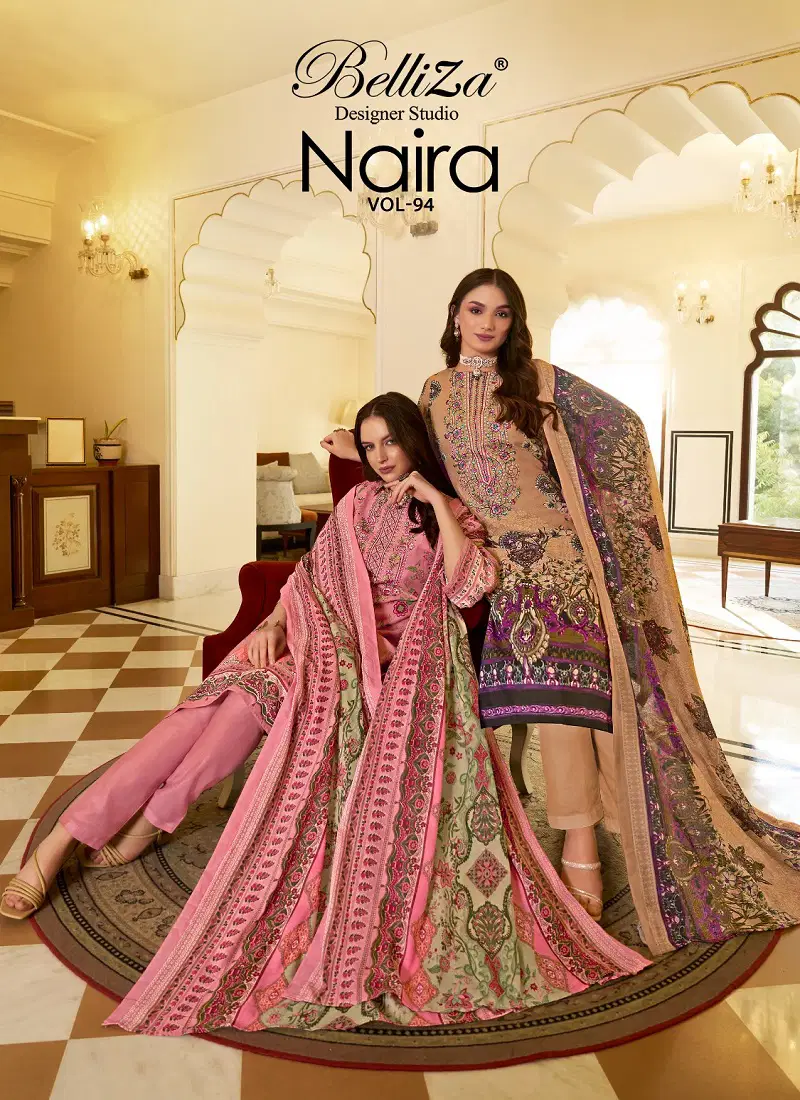 Naira Vol 94 By Belliza Cotton Printed Dress Material Suppliers In India