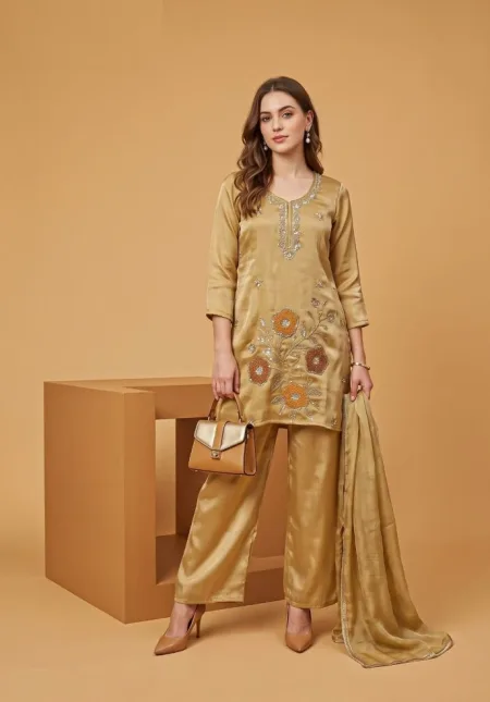K 1325 By Naisha Kurti With Bottom Dupatta