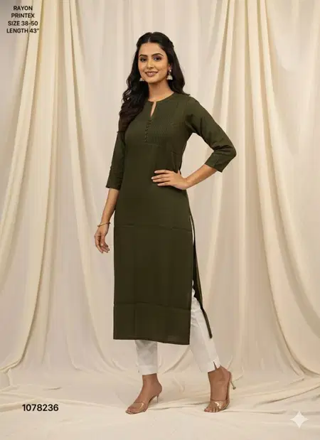 Naisha K 609 Rayon Printex Casual Wear Kurti Best Wholesale Shop In Surat