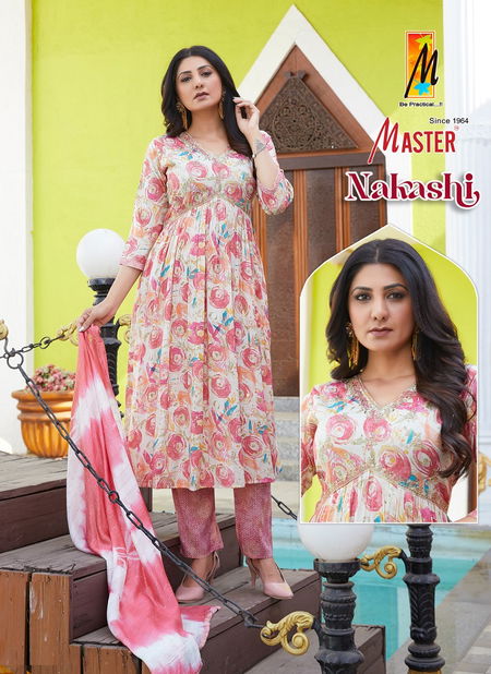 Nakashi By Master Alia Cut Capsule Printed Kurti With Bottom Dupatta Wholesale Shop In Surat
 Catalog