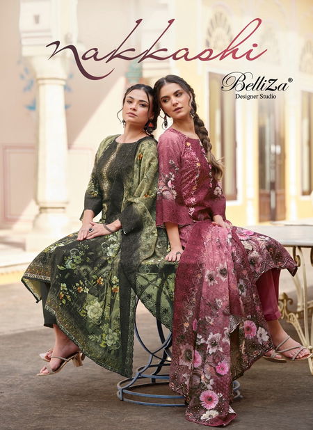 Nakkashi By Belliza Digital Printed Cotton Dress Material Wholesale Market In Surat
 Catalog