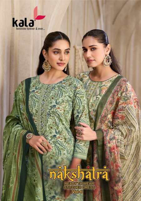 Nakshatra Vol 6 By Kala Cotton Printed Dress Material