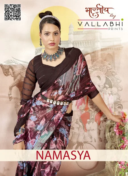Namasya By Vallabhi Georgette Printed Sarees Wholesale Shop In Surat