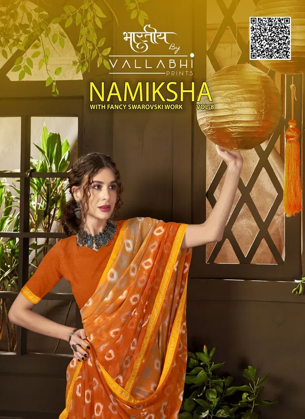 Namiksha Vol 8 By Vallabhi Printed Georgette Sarees Online Wholesale