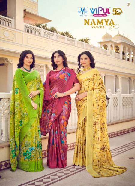 Namya Vol 2 By Vipul 76905 To 76916 Printed Daily Wear Sarees Wholesale  Price In Surat - The Ethnic World