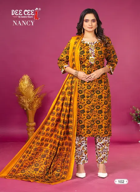 Nancy By Dee Cee Summer Wear Cotton Kurti With Bottom Dupatta Wholesale Shop In Surat