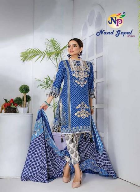 Nand Gopal Sofiya Casual Wear Printed Karachi Cotton Dress Material
