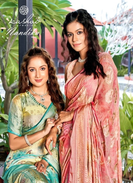 Nandika Vol 1 By Kashvi Brasso Daily Wear Saree Wholesalers In Surat