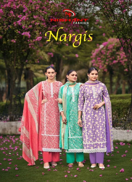 Nargis By Siyoni Pure Lawn Printed Dress Material Wholesale Market In Surat 