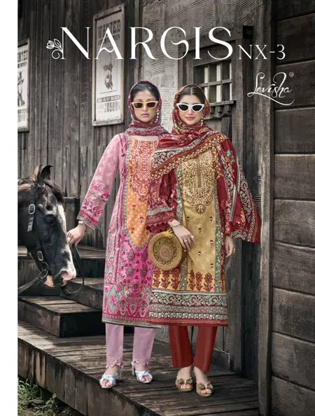Nargis Nx Vol 3 By Levisha Lawn Cotton Online Pakistani Dress Material Wholesale