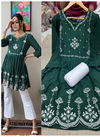 Nascafe Rayon Cotton Embroidered Top With Bottom Catalog