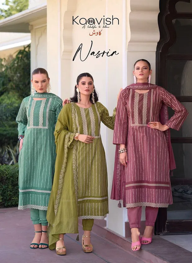 Nasrin By Kaavish Lawn Cotton Digital Printed Salwar Suits Wholesale In India