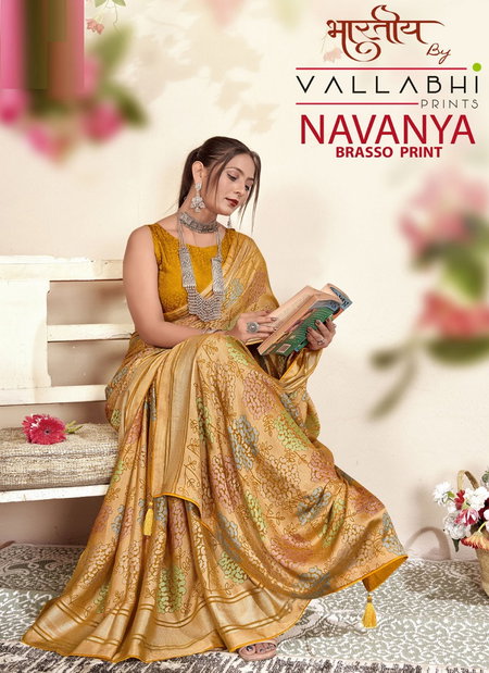 Navanya By Vallabhi Printed Designer Brasso Sarees Wholesalers In Delhi