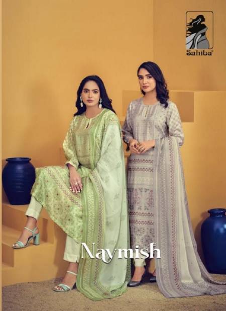 Navmish By Sahiba Muslin Digital Printed Dress Material Wholesale Shop In Surat Catalog