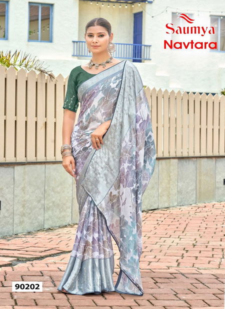 Navtara By Saumya Designer Printed Chiffon Sarees Wholesale Price In Surat Catalog