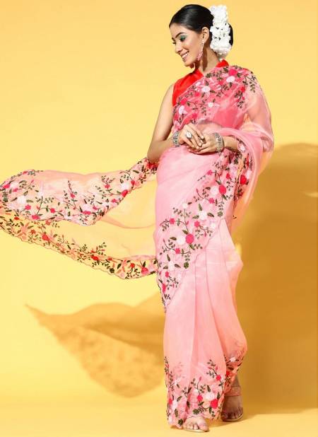 Navya 8 Organza New Fancy Designer Party Wear Saree Collection Catalog