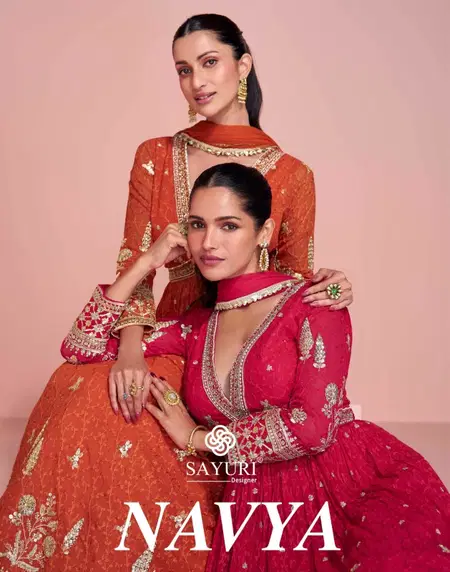 Navya By Sayuri Georgette Surat Gown With Dupatta Wholesale Market
