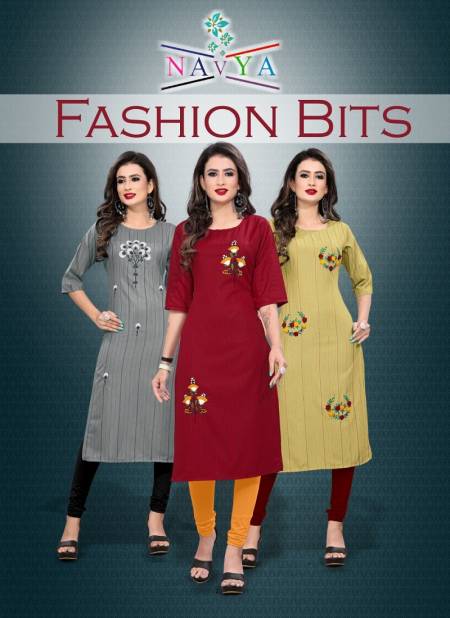 Navya Fashion Bits Latest Designer Fancy Party Wear Kurti Collection  Catalog