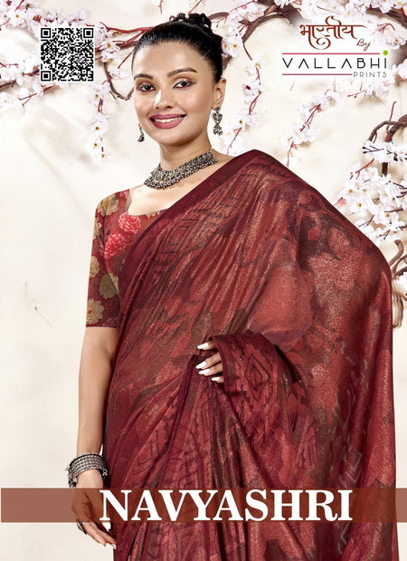 Navyashri By Vallabhi Printed Designer Brasso Sarees Wholesale Price In Surat