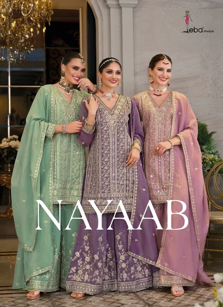 Nayaab By Eba Shimmer Embroidery Wholesale Readymade Suits Suppliers In Mumbai