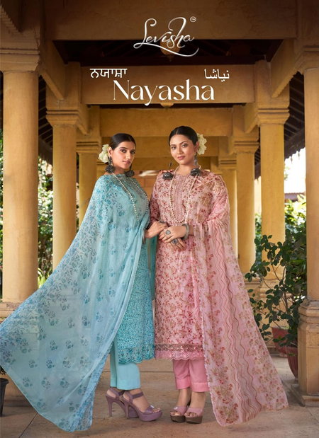 Nayasha By Levisha Embroidery Cotton Dress Material Wholesale Clothing Suppliers In India