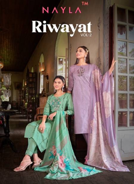 Nayla By Riwayat Vol 2 Chanderi Readymade Suits Catalog Catalog