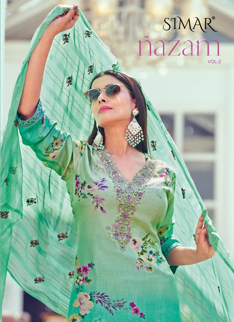 Nazam Vol 2 By Glossy Muslin Digital Printed Dress Material Orders In India