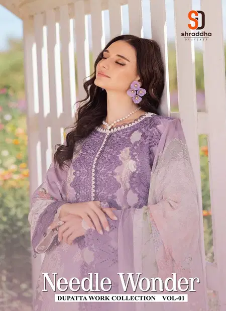 Needle Wonder By Shraddha Cotton Dupatta Pakistani Dress Material Suppliers In India
