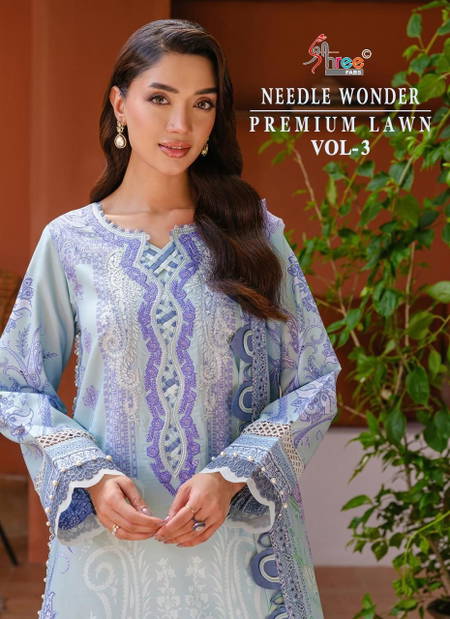 Needle Wonder Premium Lawn Vol 3 By Shree Cotton Dupatta Pakistani Suits 