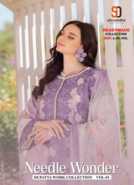 Needle Wonder Vol 2 By Shraddha Cotton Dupatta Pakistani Readymade Suits Wholesale Online