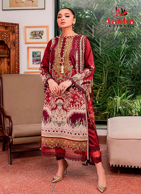 Needle Wonder Vol 8 By Aasha Embroidery Patch Cotton Pakistani Suits Wholesale Clothing Suppliers In Mumbai
 Catalog