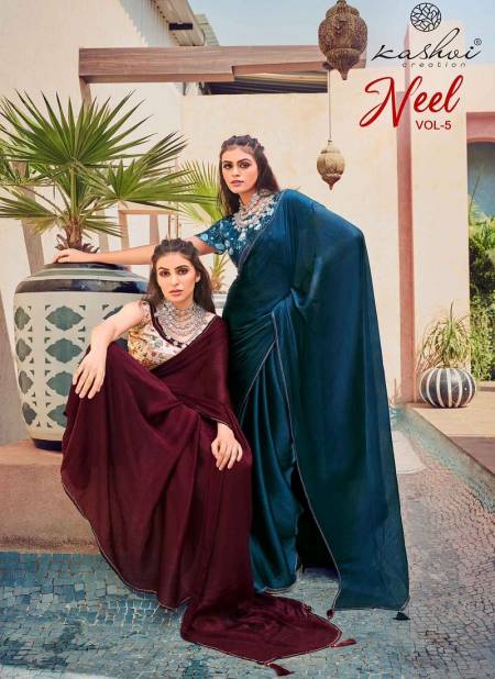 Neel 05 By Kashvi Swarovski Work Party Wear Sarees Wholesale Shop In Surat Catalog