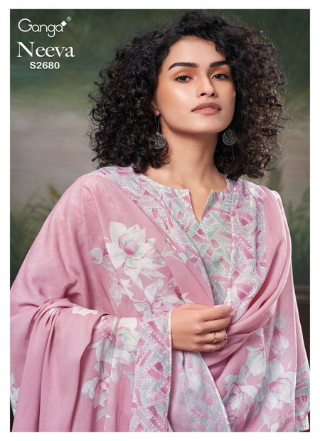 Neeva 2680 By Ganga Heavy Premium Cotton Dress Material Wholesale Shop In Surat
