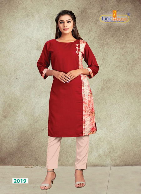 NEHA TANISHA Latest fancy Daily Wear Slub Cotton with contrast print Kurtis Collection Catalog