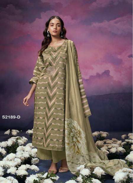 Nellie 2189 By Ganga Printed Cotton Silk Dress Material Catalog Catalog