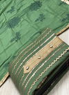 New Design Festive Wear Modal Fabric Dress Material With Four Sided Golden Lace Bordered Dupatta  