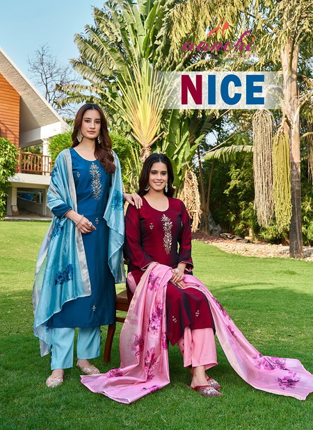 Nice By Aanchi Rangeela Silk Kurti With Bottom Dupatta Wholesale Market In Surat
