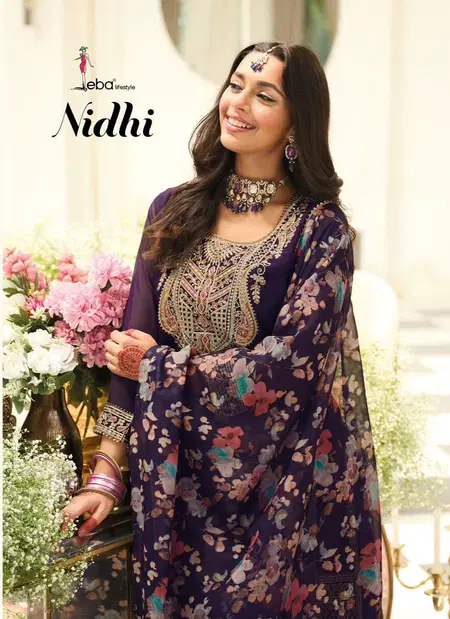 Nidhi By Eba Organza Embroidery Wholesale Readymade Suits Suppliers In Mumbai

