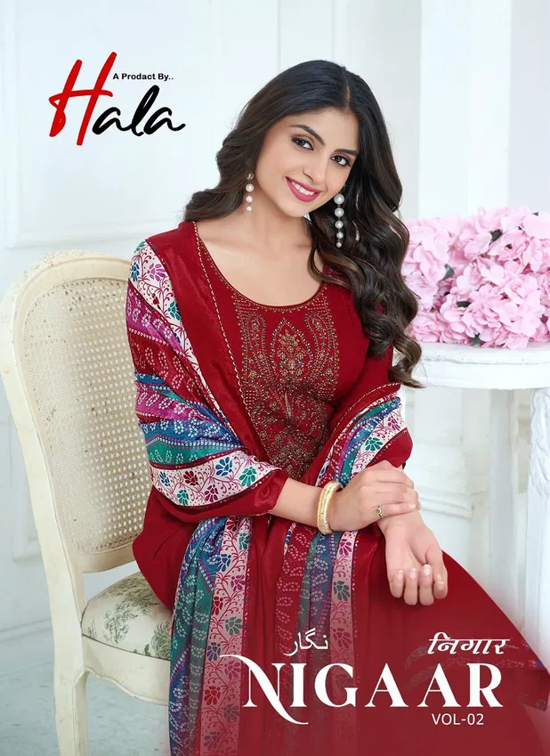 Nigaar Vol 2 By Hala Rayon Slub Dress Material Wholesale Price In Surat