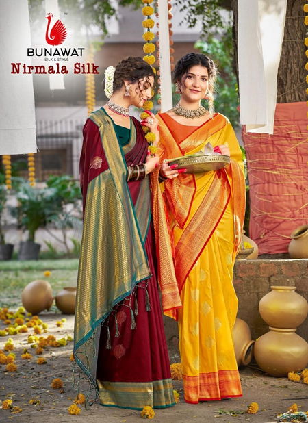 Nirmala Silk By Bunawat Silk Wedding Saree Wholesale Shop In Surat Catalog