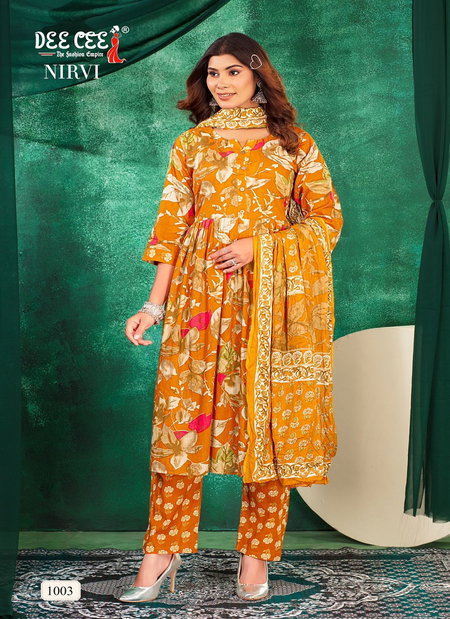 Nirvi By Deecee Rayon Foil Printed Kurti With Bottom Dupatta Wholesale Shop In Surat
