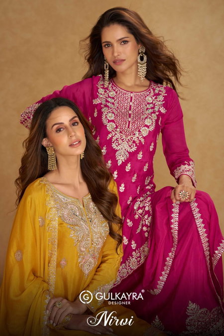 Nirvi By Gulkayra Chinon Embroidery Wholesale Readymade Suits Suppliers In Mumbai
