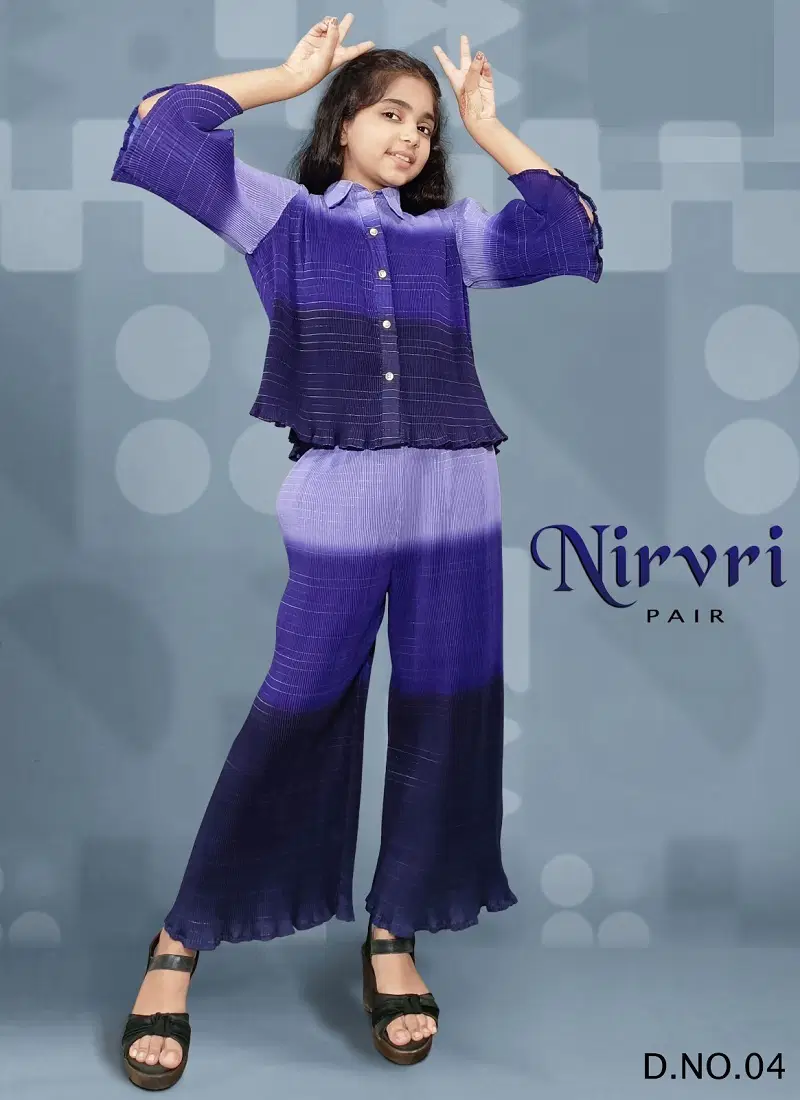 Nirvri Arya Girls Top With Bottom Cord Set Girls Wear Wholesale Online